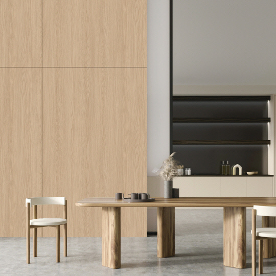 비센티 데코레이션 시트의 내추럴 시리즈 시공. KCC글라스 홈씨씨 인테리어 제공.